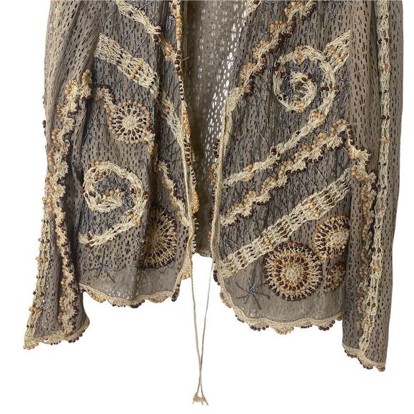 JL Studio by Jessica London Beaded Boho Vintage Vest - Picture 3 of 7